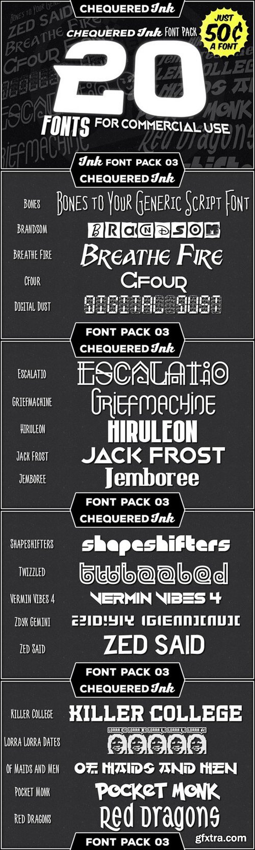 CM - Ink Font Pack 3 [20 Fonts] 547642