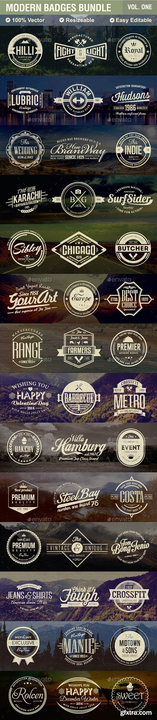 GraphicRiver Modern Badges Bundle 9716265