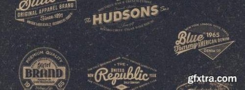 Graphicriver 40 Vintage Labels Insignias Logos Bundle 8908595