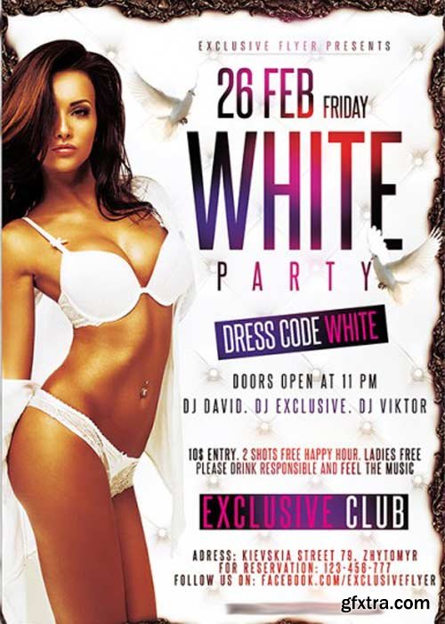 White Party Premium Flyer Template