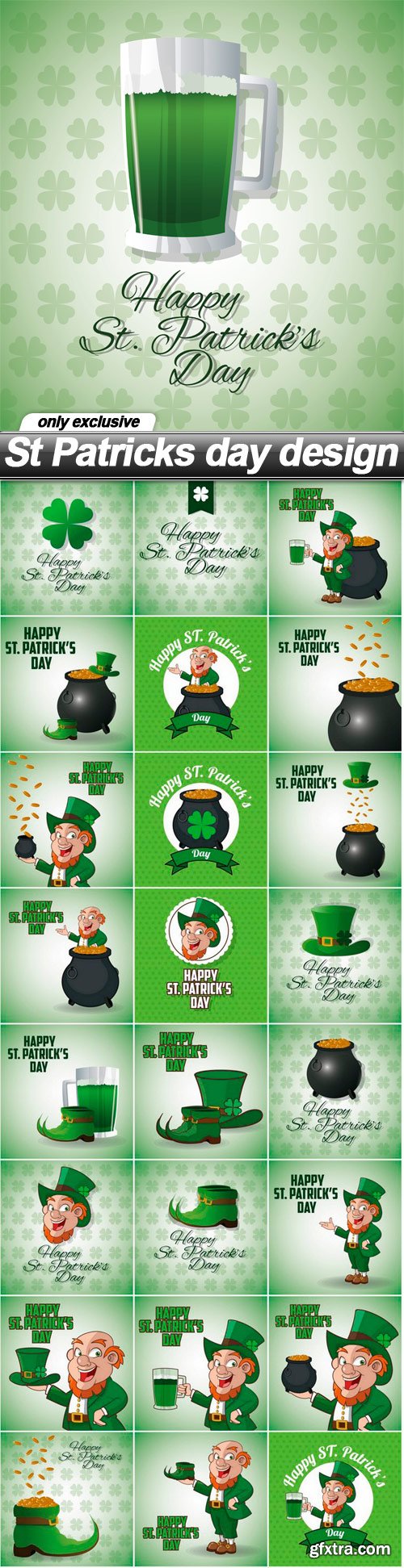 St Patricks day design - 25 EPS