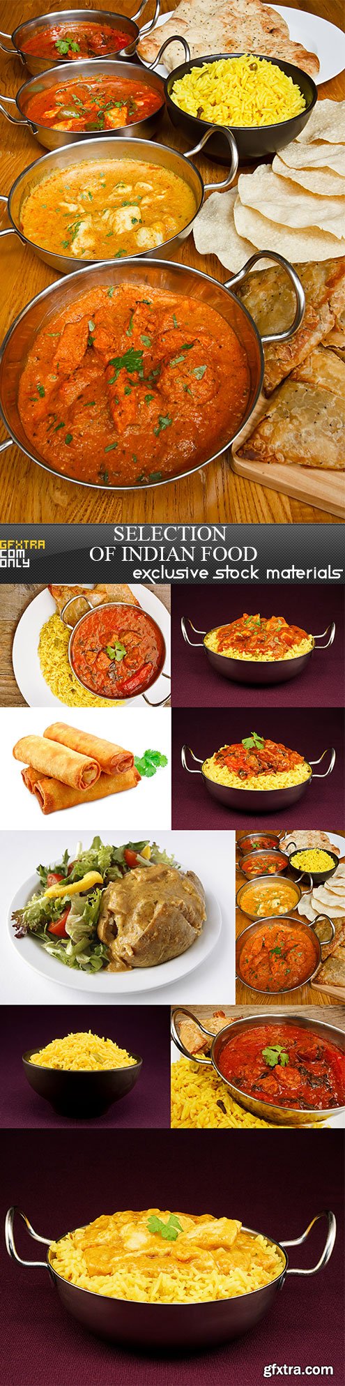 Selection of indian food, 9 x UHQ JPEG