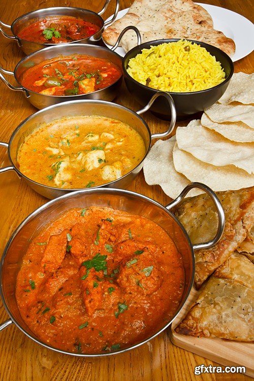 Selection of indian food, 9 x UHQ JPEG