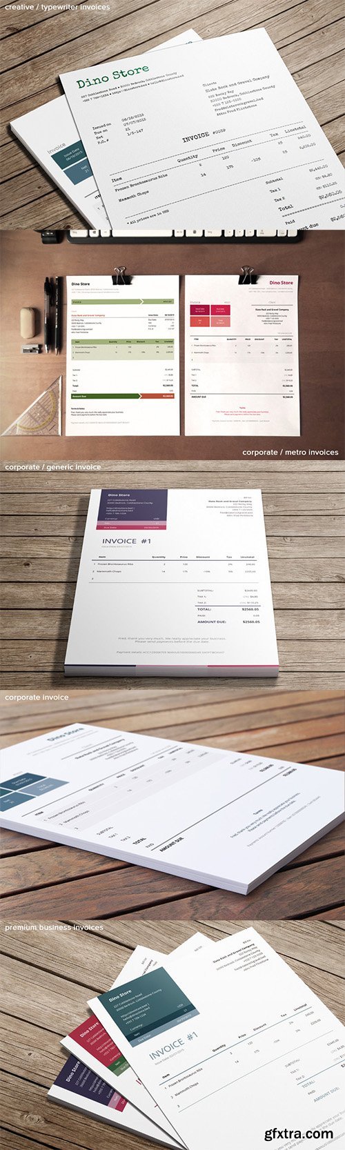 50+ Super Creative Invoice Templates Bundle