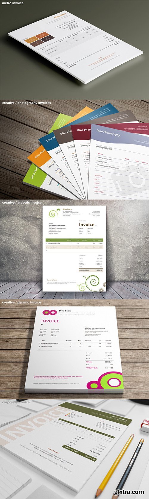 50+ Super Creative Invoice Templates Bundle