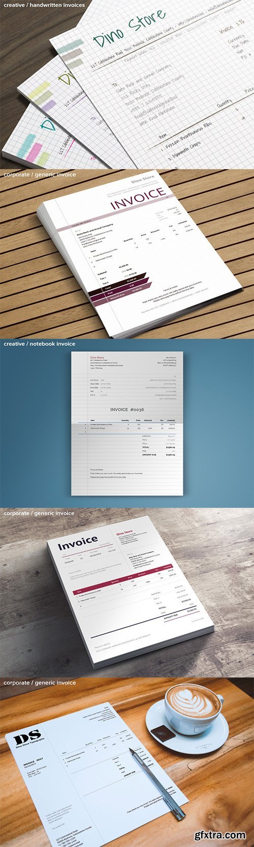 50+ Super Creative Invoice Templates Bundle