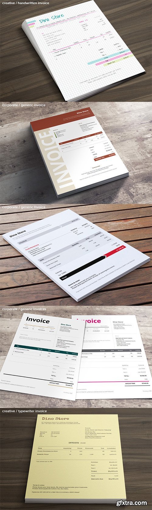 50+ Super Creative Invoice Templates Bundle