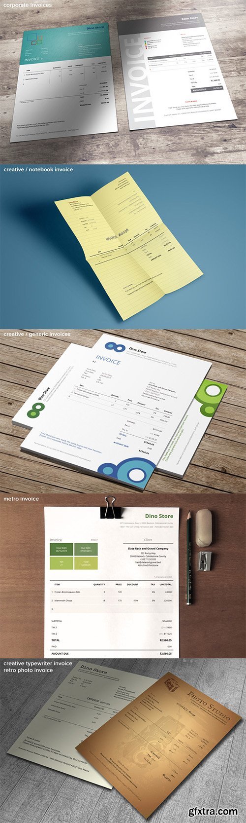 50+ Super Creative Invoice Templates Bundle