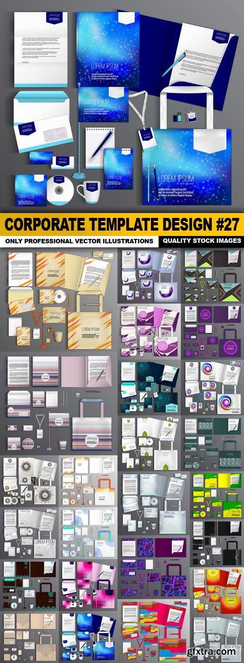 Corporate Template Design #27 - 25 Vector