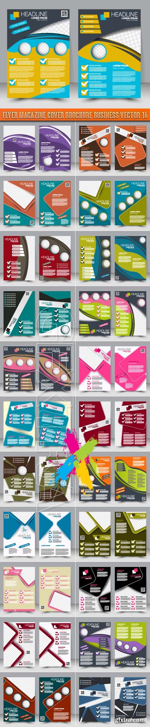 Flyer magazine cover brochure business vector 16