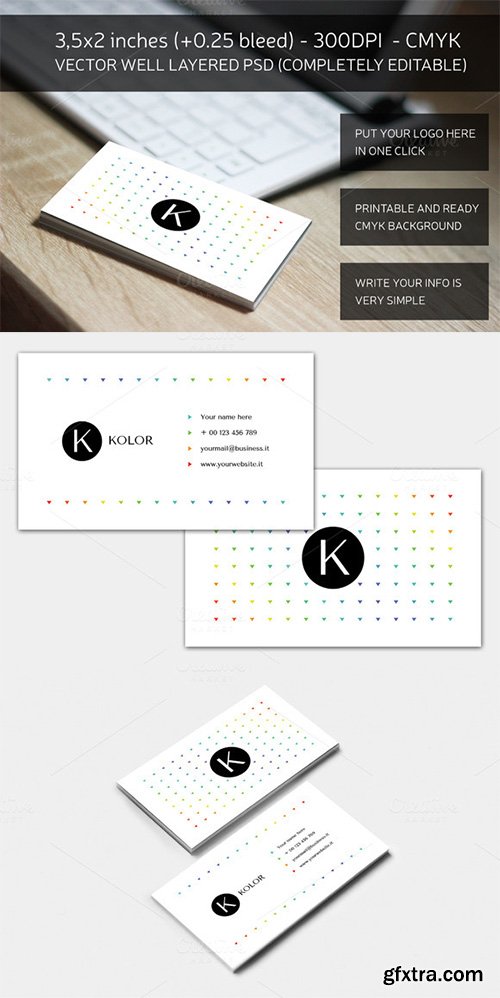 Minimal and Colored Business Card - CM 161608