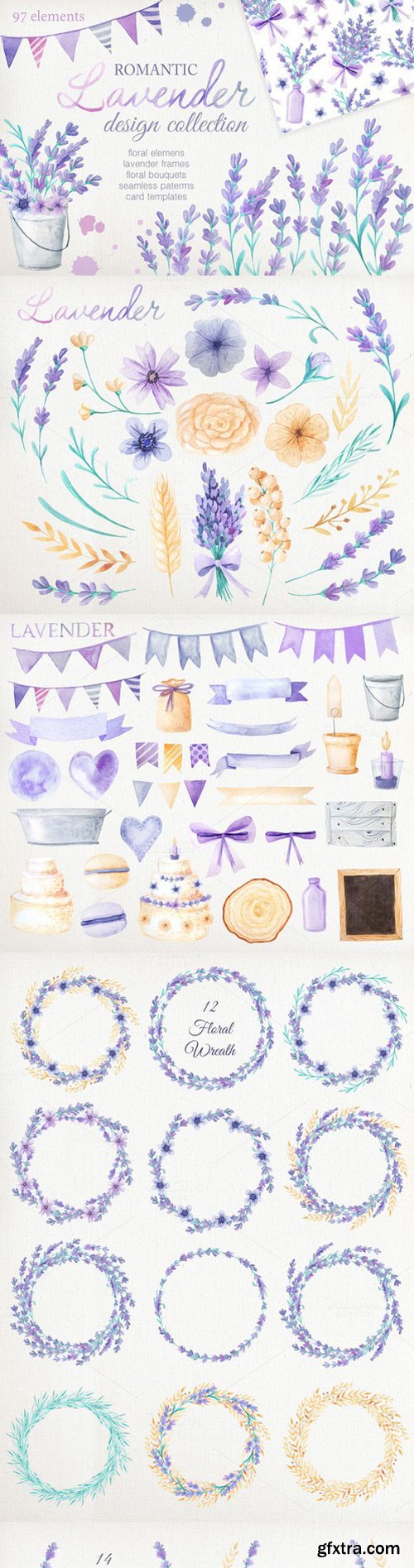 CM - Watercolor Lavender Design Pack 543202