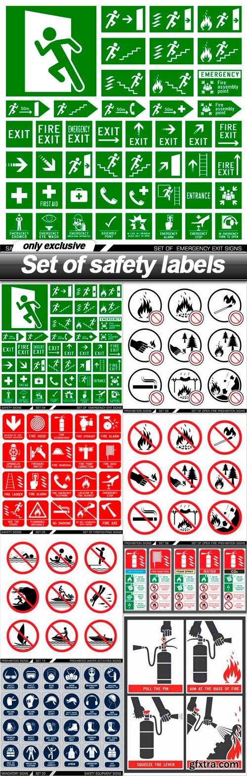 Set of safety labels - 8 EPS