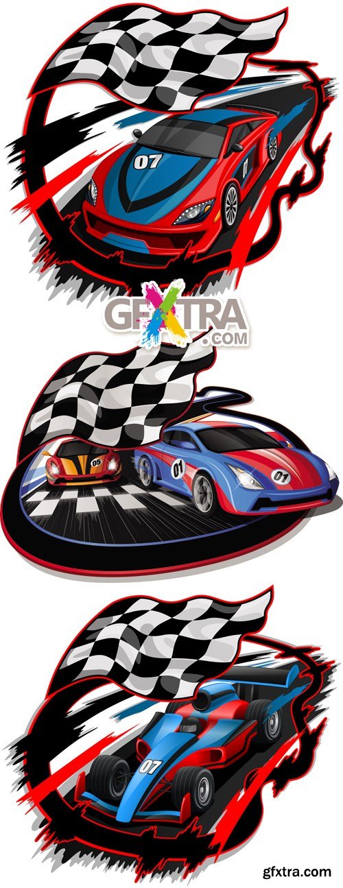 Car Racing Concept Vector