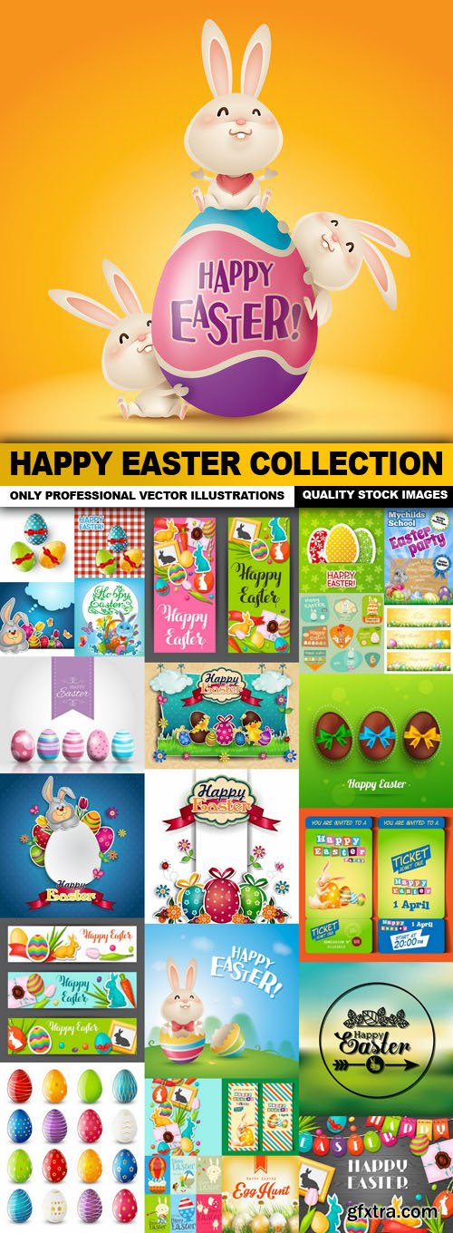 Happy Easter Collection - 25 Vector