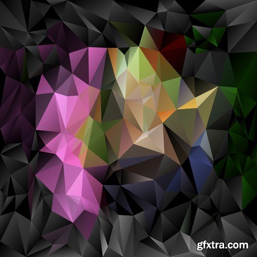 vector polygonal background 13X EPS