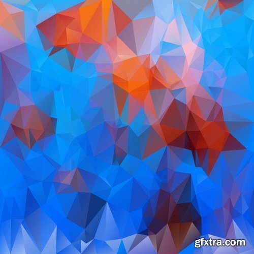 vector polygonal background 13X EPS