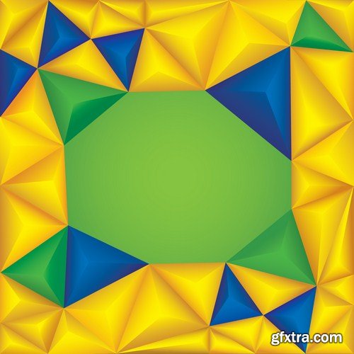 vector polygonal background 13X EPS