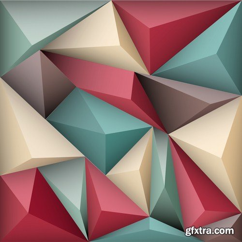 vector polygonal background 13X EPS