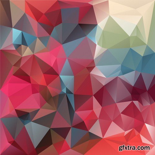 vector polygonal background 13X EPS