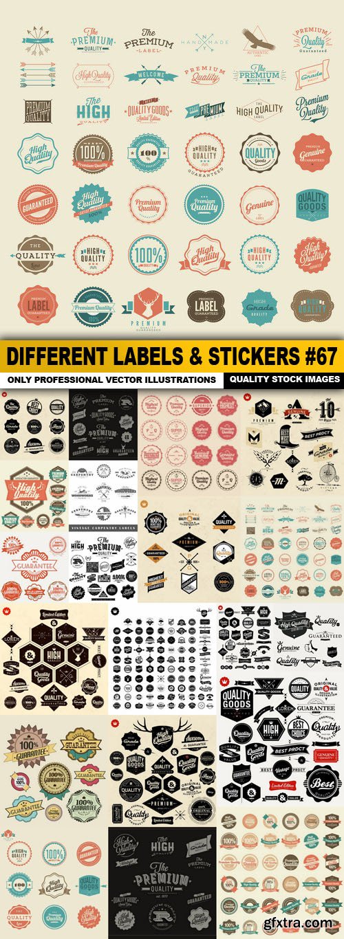 Different Labels &amp; Stickers #67 - 20 Vector