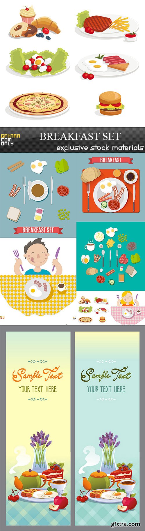 Breakfast set, 9  x  EPS