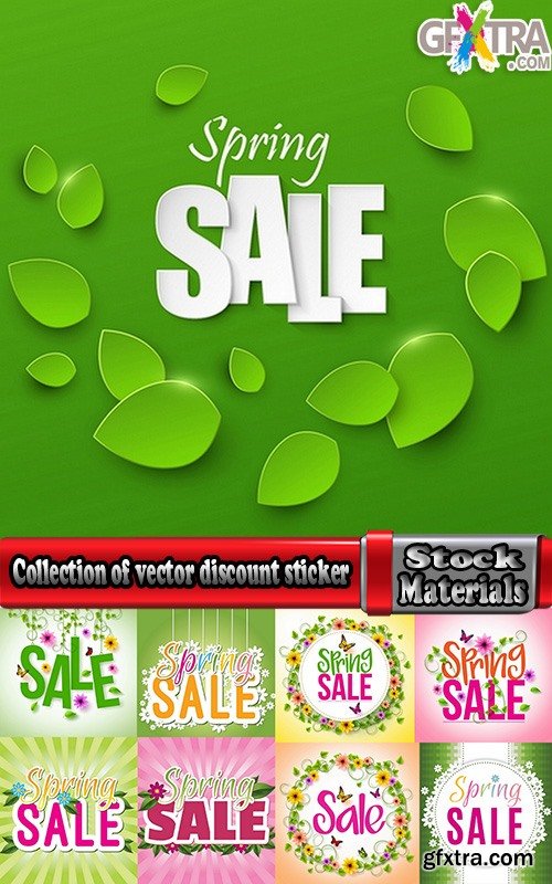 Collection of vector discount sticker picture flyer banner 25 EPS