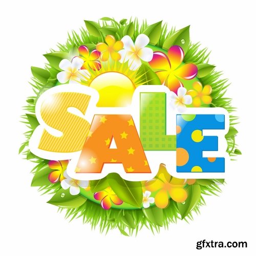 Collection of vector discount sticker picture flyer banner 25 EPS