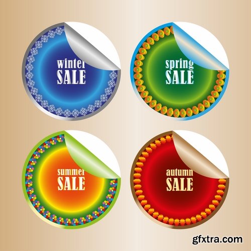 Collection of vector discount sticker picture flyer banner 25 EPS
