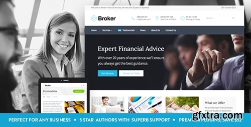 ThemeForest - Broker v1.1.0 - Business and Finance WordPress Theme - 13370245