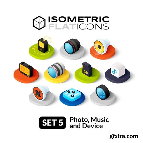 Isometric Flat Icons - 20x EPS