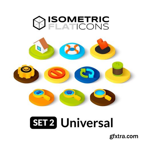 Isometric Flat Icons - 20x EPS