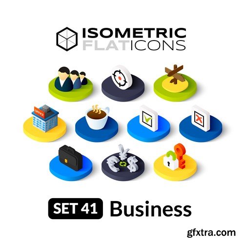 Isometric Flat Icons - 20x EPS