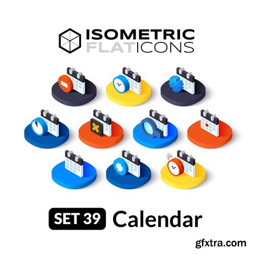 Isometric Flat Icons - 20x EPS