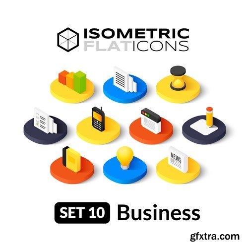 Isometric Flat Icons - 20x EPS