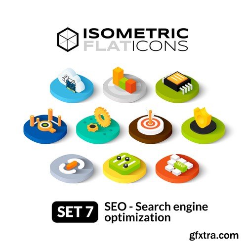 Isometric Flat Icons - 20x EPS