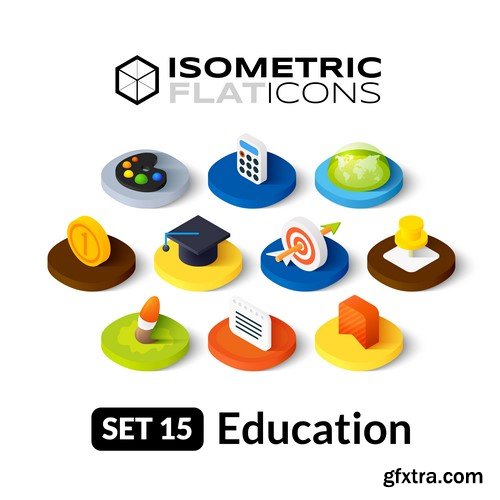 Isometric Flat Icons - 20x EPS