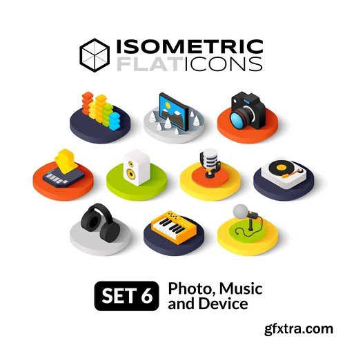 Isometric Flat Icons - 20x EPS