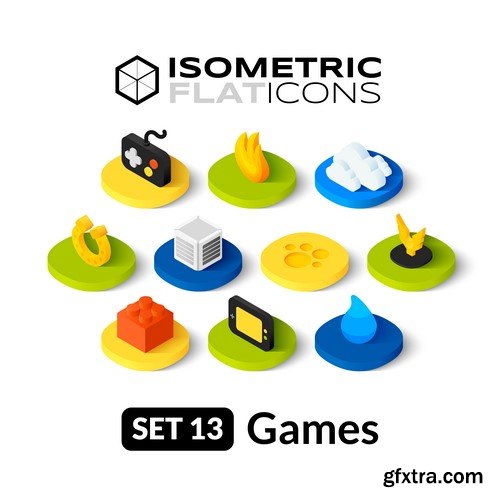 Isometric Flat Icons - 20x EPS