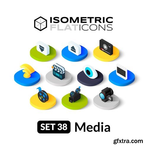 Isometric Flat Icons - 20x EPS