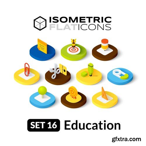 Isometric Flat Icons - 20x EPS