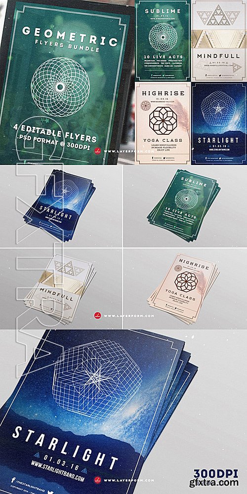 CM - Geometric Flyers Bundle 542425