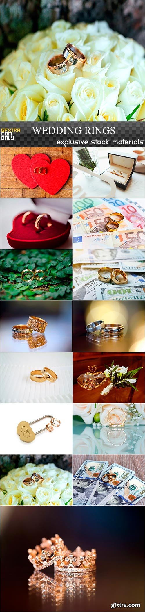 Wedding rings, 15 x UHQ JPEG