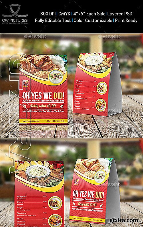 GraphicRiver - Restaurant and Cafe Table Tent Template Vol10 12087282