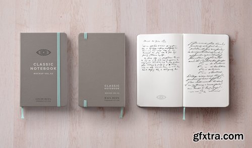 Classic Psd Notebook Mockup Vol 3