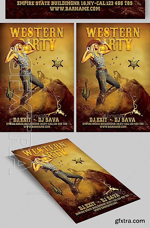 GraphicRiver - Western Party Flyer 11307877