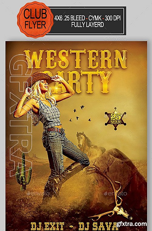 GraphicRiver - Western Party Flyer 11307877