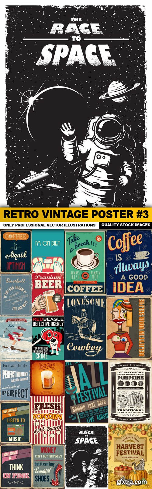 Retro Vintage Poster #3 - 20 Vector