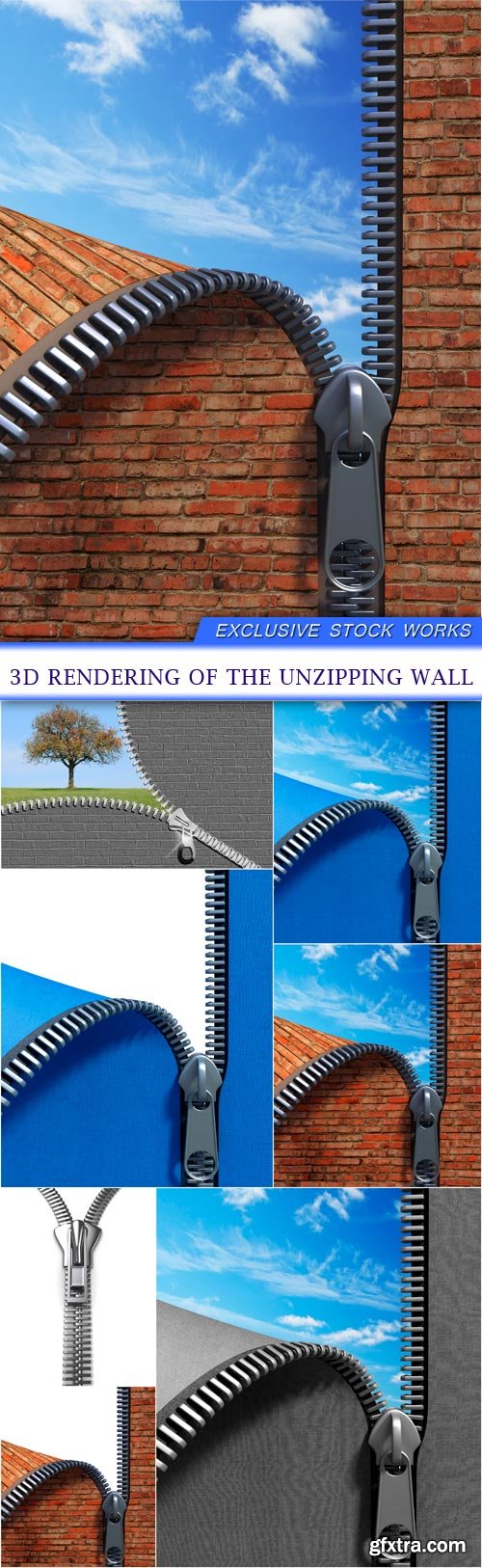 3d rendering of the unzipping wall 7X JPEG