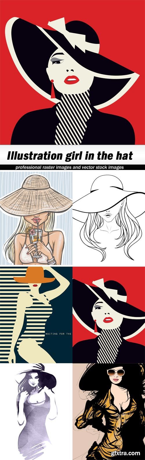 Illustration girl in the hat